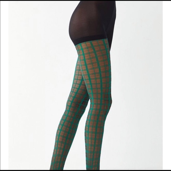 Urban Outfitters Pants - Urban Outfitters Green Plaid Tights